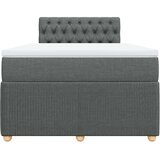 vidaXL Krevet box spring s madracem tamnosivi 120 x 190 cm tkanina | shoptok.hr