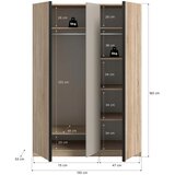 MID.YOU Omara S Klasičnimi Vrati Oakland, Barva Hrasta | Shoptok.si
