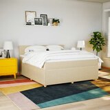  Krevet s oprugama i madracem krem 180x200 cm od tkanine | shoptok.hr