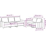  2-dijelni set sofa s jastucima smeđi od tkanine | shoptok.hr