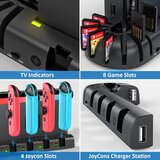 KDD postaja za polnjenje joycon kontrolerjev s prostorom za shranjevanje 8 iger odprta embalaža | Shoptok.si