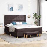  Krevet s opruga kutije Tamno smeđa 200 x 180 cm tkanina | shoptok.hr