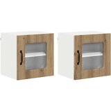 vidaXL Stenska kuhinjska omarica 2 pcs Umetni hrast 40 x 31 x 40 cm | Shoptok.si