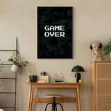  Slika - Pixel Game Over 80x120 U crnom drvenom okviru | shoptok.hr