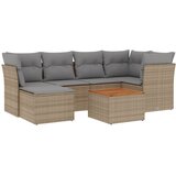  7-dijelni set vrtnih sofa od poliratana s jastucima bež | shoptok.hr