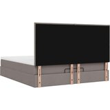 vidaXL Otomanski krevet s madracem smeđesivi 160x200cm od tkanine | shoptok.hr