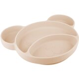 Canpol Bear deljeni krožnik s priseskom Beige 1 kos | Shoptok.si