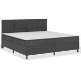 Krevet od tkanine s oprugama tamnosivi 200 x 200 cm | Eponuda.com