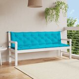  Jastuci za vrtnu klupu 2 kom tirkizni 200x50x7 cm od tkanine | shoptok.hr
