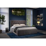 Boxxx OBLAZINJENA POSTELJA 160 cm x 200 cm , tekstil temno siva | Shoptok.si