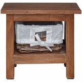  Bocni stol Smeđa 38 x 28 x 35 cm Čvrsto mahagonijevo drvo | shoptok.hr