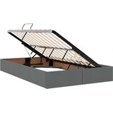  LED krevet za pohranu s madracem Tamnosiva 120 x 200 cm Tkanina | shoptok.hr