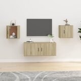 The Living Store Stenska TV omarica 2 kosa sonoma hrast 40x34,5x40 cm - Stenska TV Omarica, (21374538) Cene