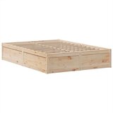 vidaXL Okvir kreveta bez madraca 140 x 190 cm od masivne borovine | shoptok.hr