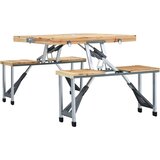  Sklopivi stol za kampiranje s 4 sjedala od čelika i aluminija | shoptok.hr