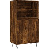  Visoka komoda dimljenog hrasta 60x36x110 cm konstruiranog drva | shoptok.hr