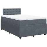 Maison Chic Box spring postelja - Vzmetna postelja z vzmetnico temno siv 120x190 cm žamet SL18153, (21894782) | Shoptok.si