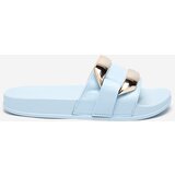 Resti Blue women's slippers with golden Serina ornament - Footwear | shoptok.hr