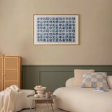  Plakat - Azulejos Tiles - traditional Portuguese ceramic tiles 90x60 Zlatni okvir s margom | shoptok.hr