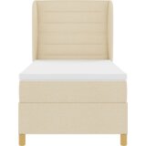  Box Spring postelja z vzmetnico v kremni barvi, 100x200 cm, blago, (22052847) | Shoptok.si