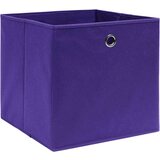 vidaXL Škatle 4 kosi netkano blago 28x28x28 cm vijolične | Shoptok.si