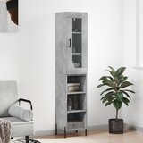 vidaXL Visoka komoda siva betona 34 5x34x180 cm od konstruiranog drva Cijene