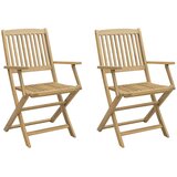  Sklopive vrtne stolice 2 kom 54 x 61 x 88 cm od drva bagrema | shoptok.hr