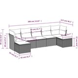  7-dijelni set vrtnih sofa od poliratana s jastucima smeđi | shoptok.hr