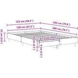  Okvir kreveta bez madraca beton sivi 120x200 cm | shoptok.hr