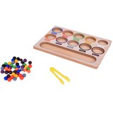  Drvena edukativna slagalica - veliki set od 50 kuglica u boji + sorter! | shoptok.hr