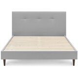 Bobochic Paris Svijetlo sivi tapecirani bračni krevet s podnicom 160x200 cm Tory - Cijene