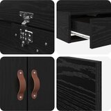  Okvir postelje za shranjevanje Črni hrast Inženirski les, (22103248) | Shoptok.si