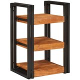 vidaXL Nočna omarica 2 pcs Rjava in črna Trden les akacije | Shoptok.si