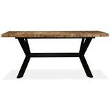 Jedilna miza trden mangov les in jeklo 180 cm, (20625368) | Shoptok.si