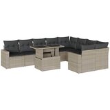  10-dijelni set vrtnih sofa poliratan s jastucima svijetlosivi | shoptok.hr