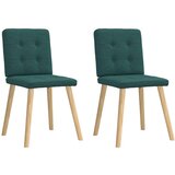 Maison Chic Jedilni stoli - Vzorci stoli 2 kosa temno zeleno blago A556, (22032127) | Shoptok.si