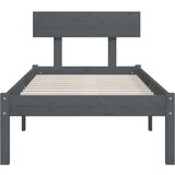  Okvir Za krevet od masivne borovine sivi 100 x 200 cm | shoptok.hr