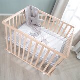 Roba Putni krevetić na kotačićima 100x75 cm u prirodnoj boji Jumbo Twins – | shoptok.hr