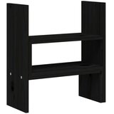  Stalak za monitor crni (39 - 72) x 17 x 43 cm masivna borovina | shoptok.hr