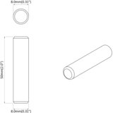  Drveni klinovi 2 pcs Smeđa Ø 8 x 50 mm Masivno drvo | shoptok.hr