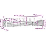  Set vanjskih sofa 6 pcs Prirodna i svijetlo siva | shoptok.hr