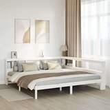  Knjižna postelja brez vzmetnice bela 180x200 cm trdna borovina, (22011732) | Shoptok.si