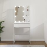 vidaXL toaletni stolić s led svjetlima sjajni bijeli 60 x 40 x 140 cm Cijene