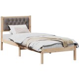  Okvir za krevet Sivo-smeđa 90 x 200 cm tkanina | shoptok.hr
