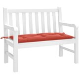  Jastuk za vrtnu klupu prošarano crvena 100x50x7 cm od tkanine | shoptok.hr