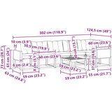  Set vanjskih sofa 7 kom. Prirodna i svjetlosiva | shoptok.hr