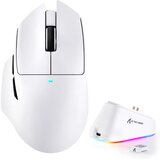 Attack Shark bežični gaming miš V6 PAW3311/25000 dpi/omron switches/white + charging dock Cene