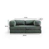 Atelier Del Sofa Dvosed Via Con, 200x100x 80 cm, Svijetlosiva | Eponuda.ba