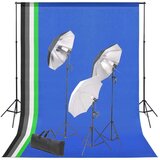vidaXL Oprema za fotografski studio s pozadinama i setom rasvjete Cijene
