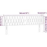  Uzglavlje s ušima svjetlosivo 183x16x78/88 cm od tkanine | shoptok.hr